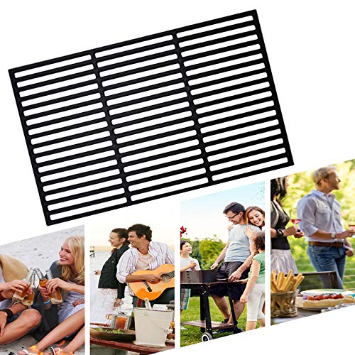 Grille De Cuisson En Fonte émaillée Pour Barbecue - 42 X 28 Cm, 9 Mm D'épaisseur, Universelle (charbon, Gaz), Marquage Croisé - 4