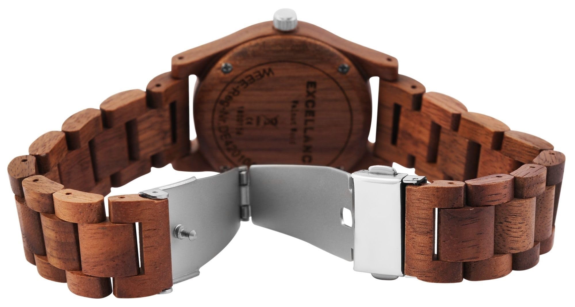 Holzuhr Damen Naturholz Nachhaltig | Armbanduhr Damen Holz minimalistisch leicht | Damenuhr Holz elegant Vintage – Kerbholz-Stil Holzuhr Frauen Geschenk