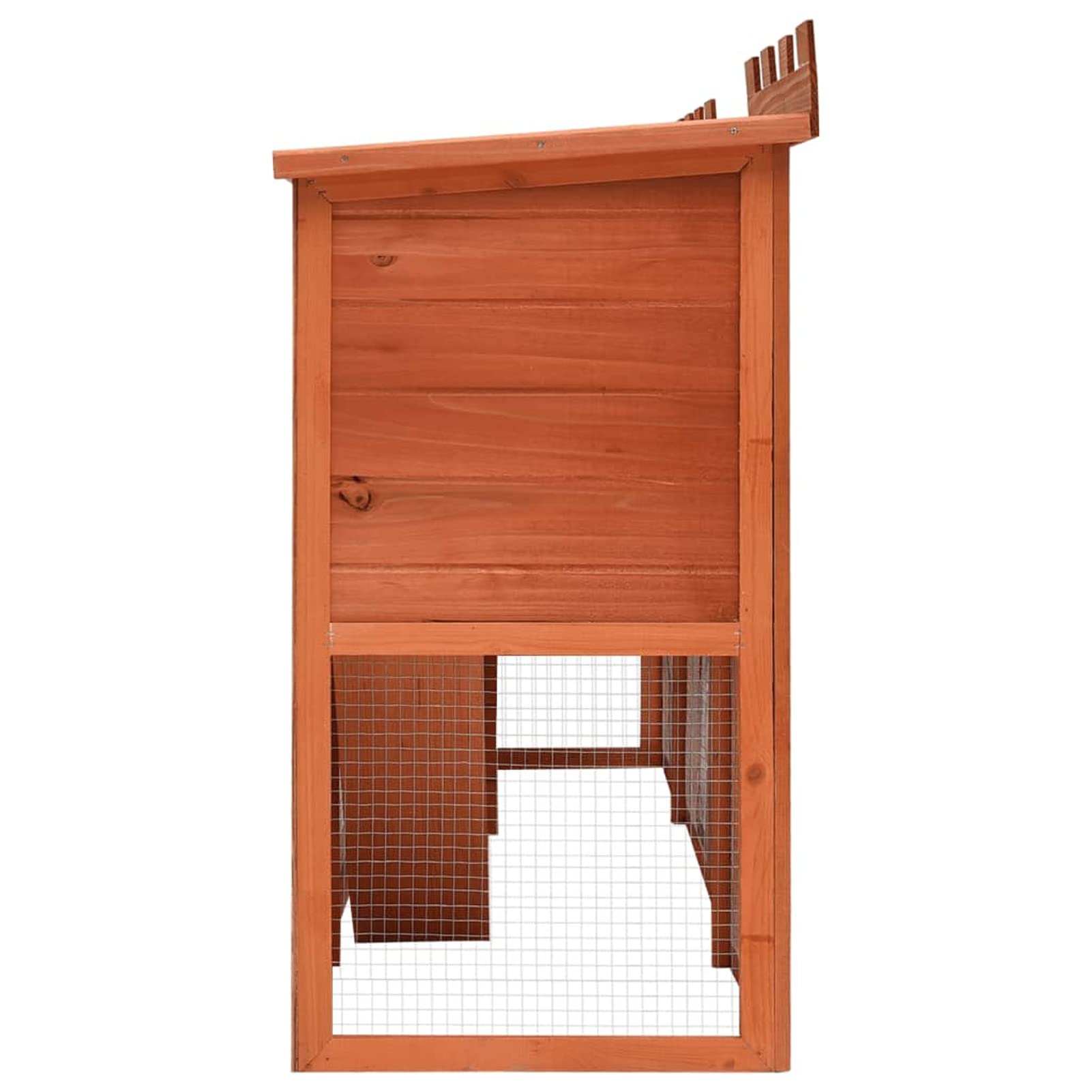 Homgoday Jaula para conejos grande para exteriores, jaula para mascotas, casa doble, conejera y corral, conejera de madera al aire libre, casa de animales pequeños, jaula para mascotas, jaula para