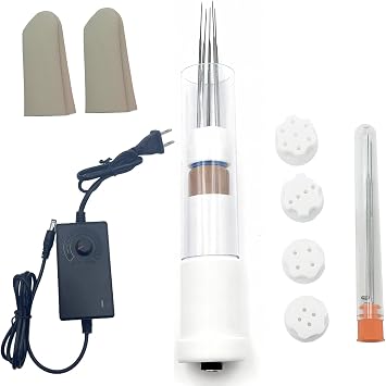 Dexprosy Electric Felting Needle Machine Kit - Wool Felting Tool with 1-7 Needles, Variable Speed Control for Felted Animals, Easy Needle Change, Quick Felting, DIY, and Craft Projects White