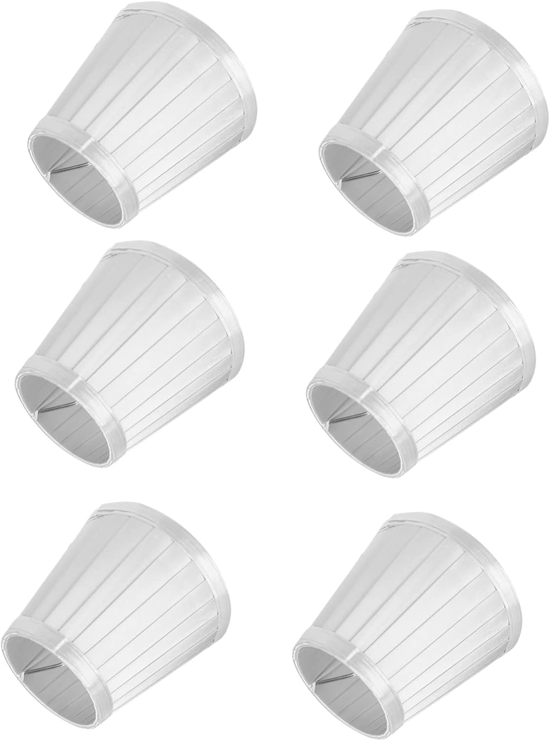 6pcs Simple Clip Bulbs Lampshades Modern Chandelier Light Covers for Use and Easy to Install Shiny Silver for Housewarming