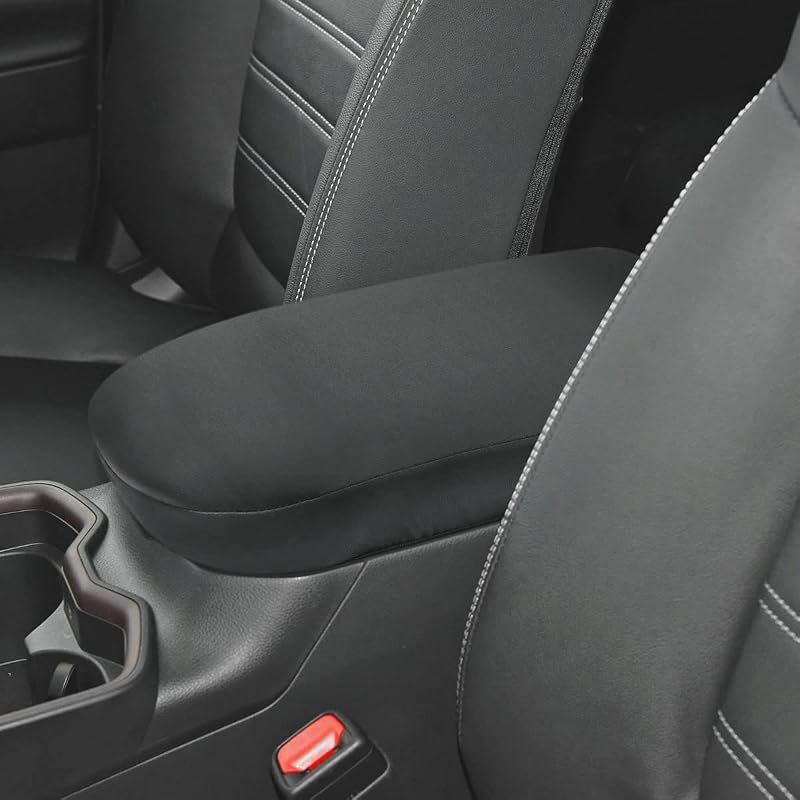 Capa de proteção para apoio de braço do console central INTGET Toyota RAV4 – Neoprene preto