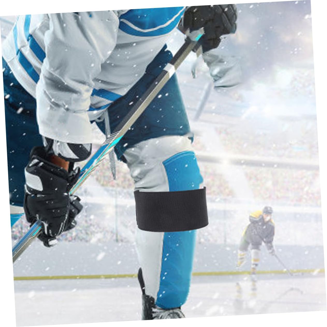 2pcs Elastic Shin Guard Straps for Hockey Anti-Slip Support for Adults Youth Adjustable Shin Protector for Field Hockey Ice Skating
