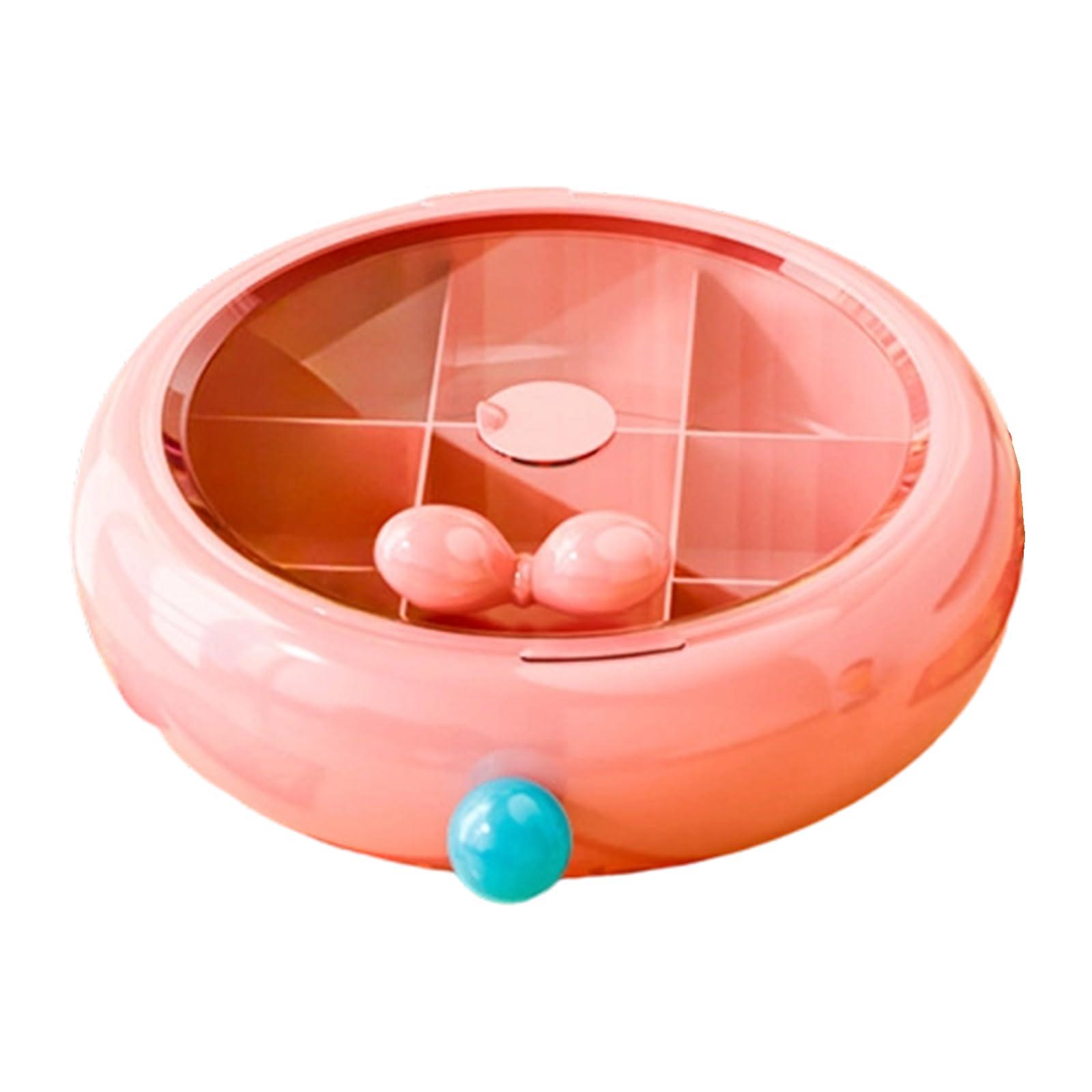 Piceioep Clear View Candy Snacks Organiser with Transparency Cover Divided Serving Tray with Lid for Kitchen Sectioned Box