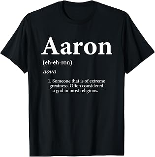 Aaron Defined - Cute Personalized Name Gift For Aaron Unisex-Adult T-Shirt Black Small