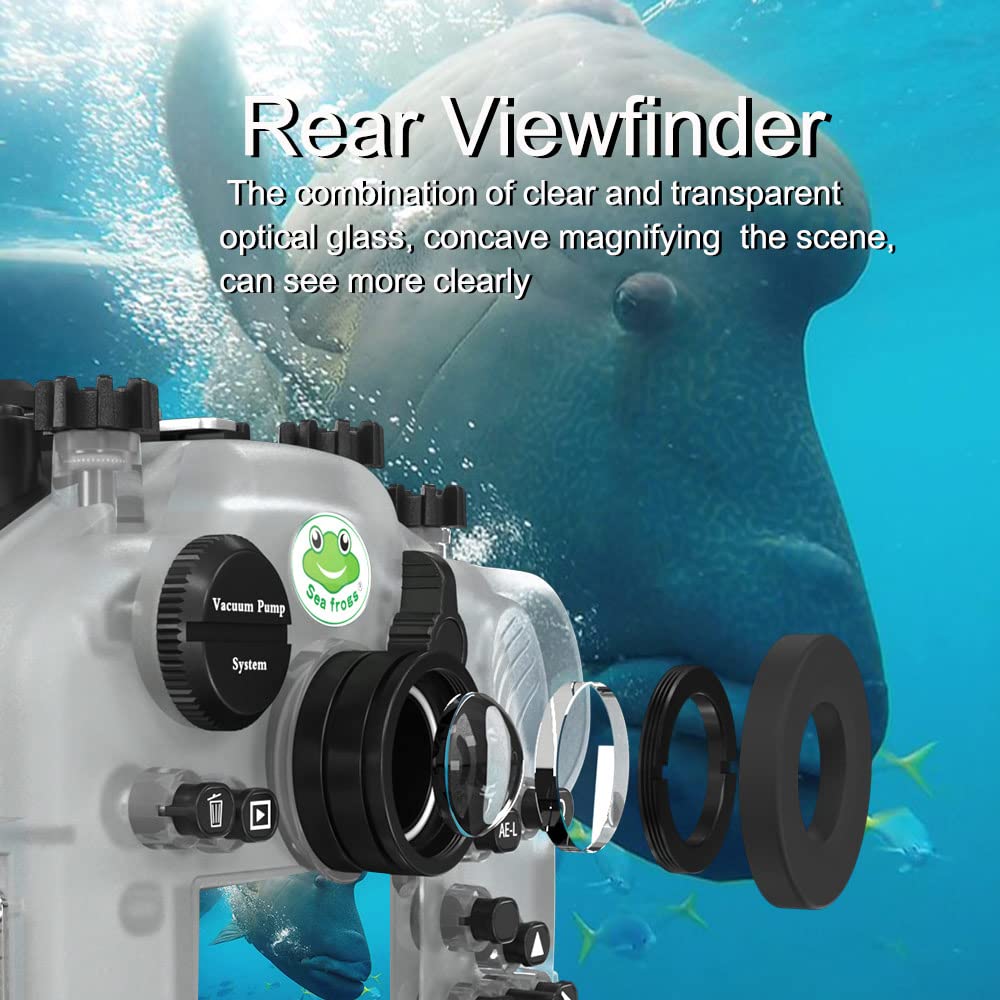 Sea frogs Compatible con Fujifilm XT-4 16-50/18-55MM Submarina carcasa 132 Feet/ 40 metros Carcasa impermeable calidad IPX8