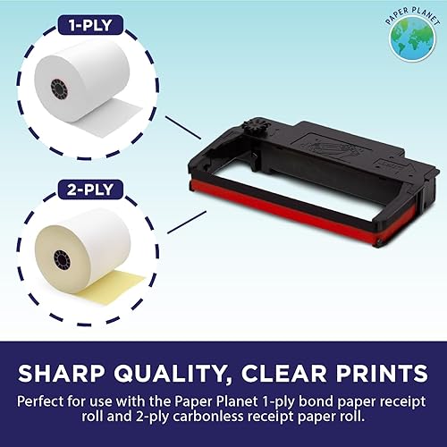 Miniatura 4 de Paper Planet - Cintas de impresora de tinta roja y negra para impresora de cocina tostada 12 cintas TKP300 SNBC BTP-M300