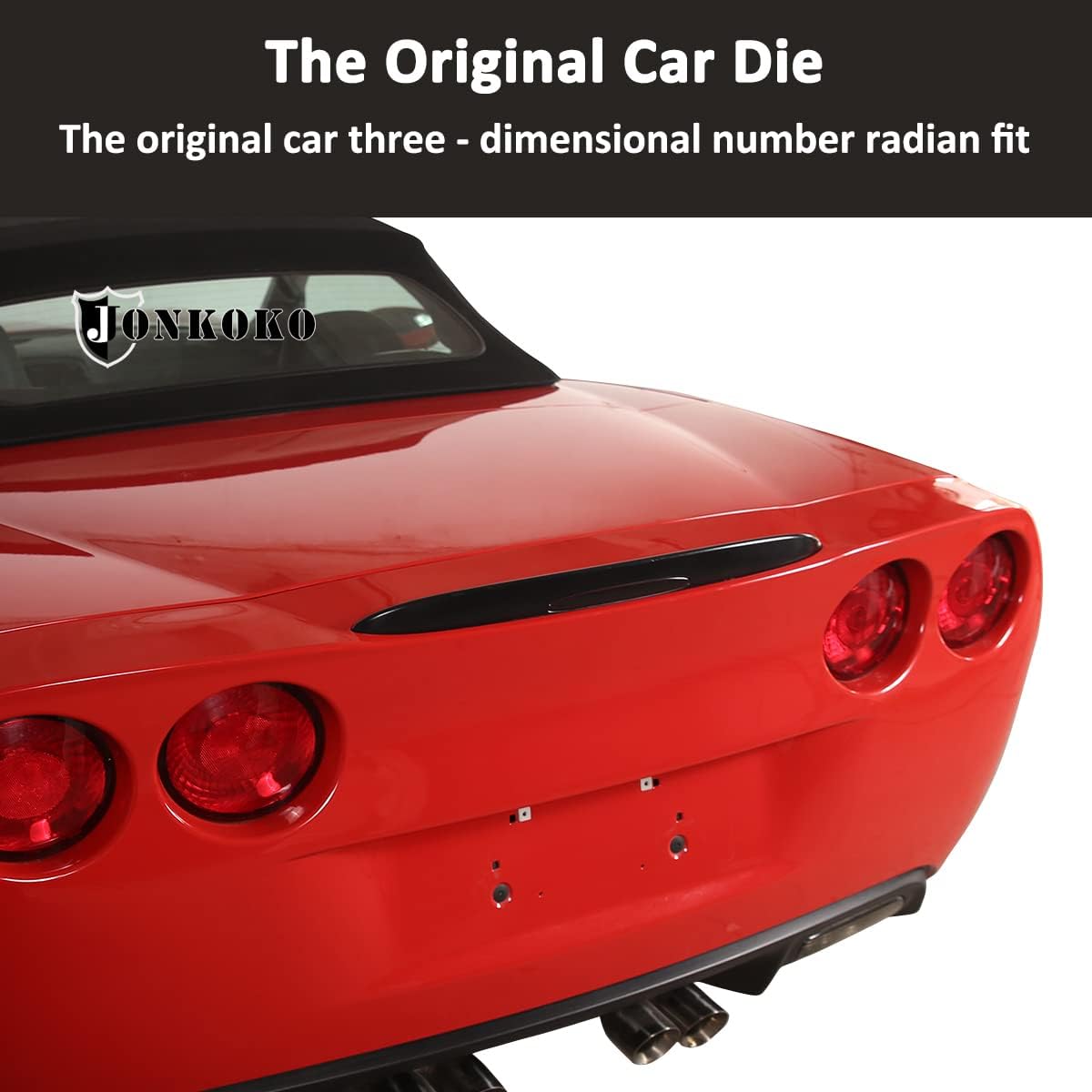 Car Rear Tail Foglights Lamp Frame Cover for Chevrolet Corvette C6 2005-2013 Rear Bumper Reflectors Lights,HighBrake Light Stickers,Auto Exterior Taillight Cover (Brake Light Cover)