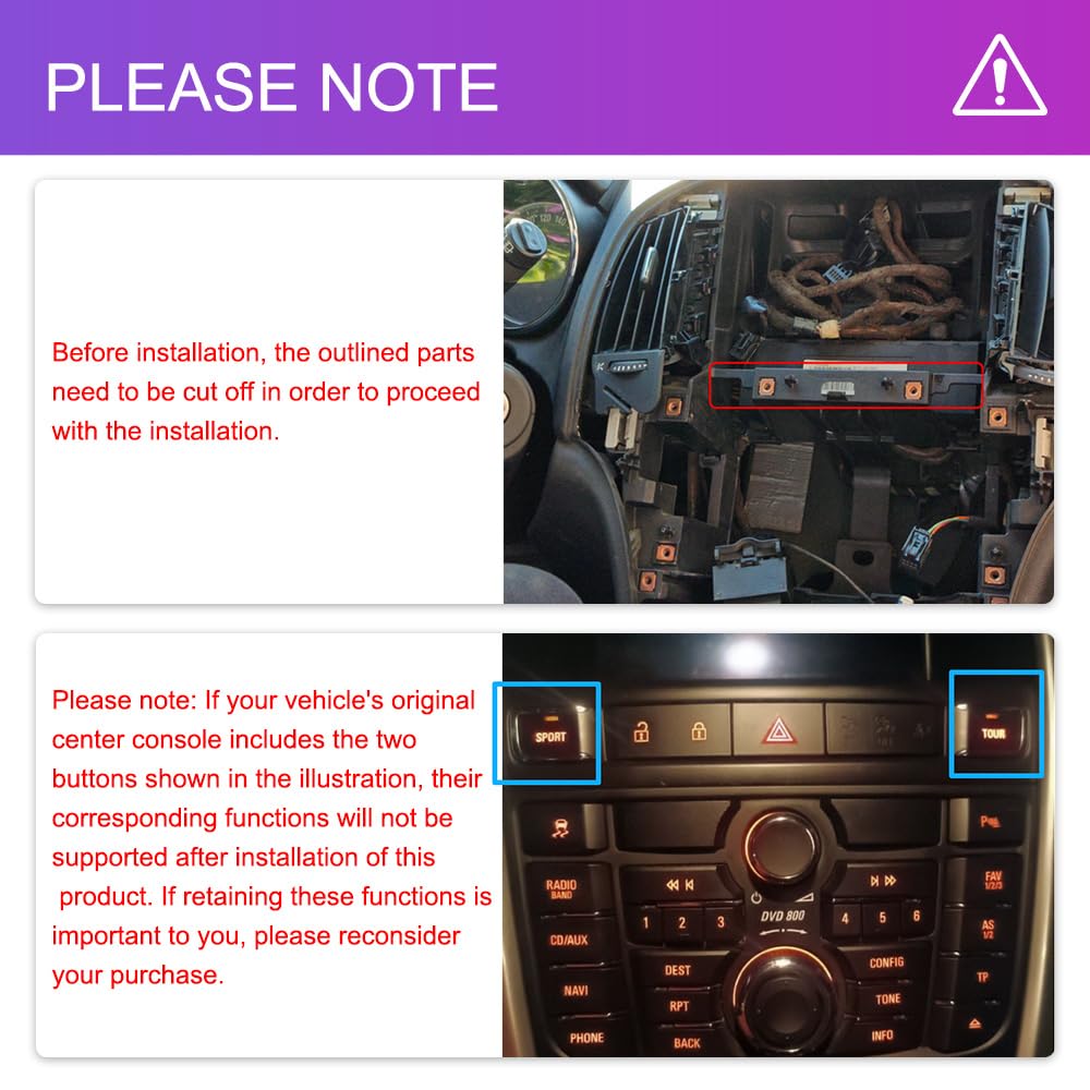 【8 Core 4+64G】Hodozzy Carplay Autoradio per Opel Astra J/Buick Excelle 2009-2015, 9.7 Pollice Touchscreen Android Autoradio con Android Auto/WiFi/GPS/RDS/FM/Bluetooth/USB/DSP
