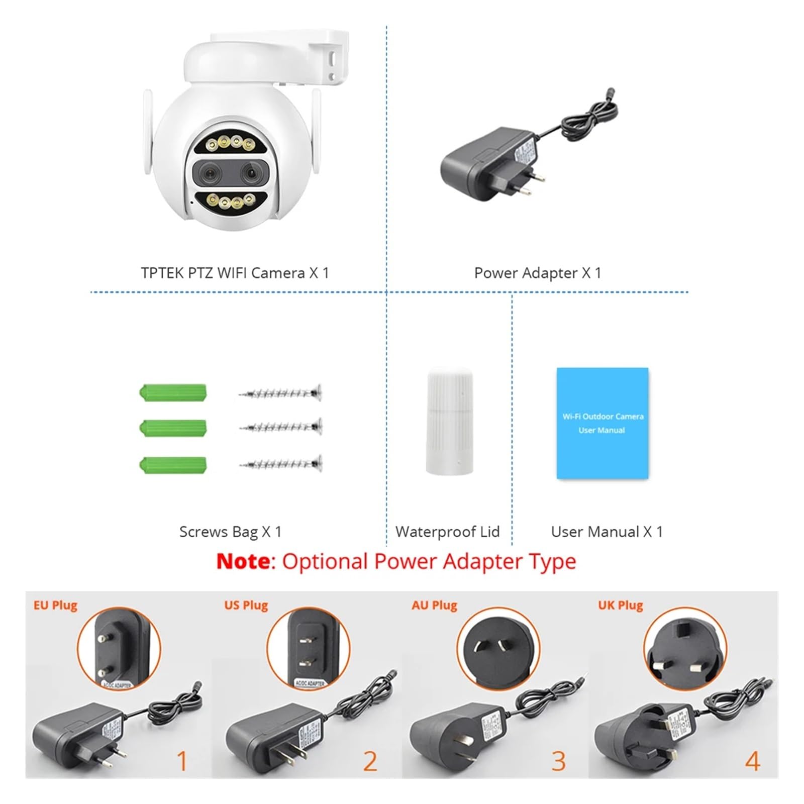 Caméra WiFi PTZ à Double Objectif 8MP 4K