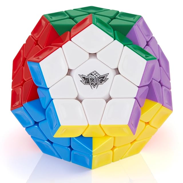ROXENDA Cubo Mágico,Cubo de Velocidad Dodecaedro Stickerless Magico Speed Cube Rompecabezas