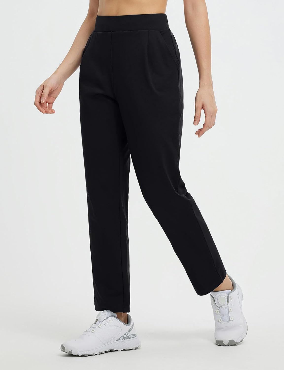 baleaf Women's Fleece Lined Pants Golf Winter Pockets High Waisted Thermal Cold Travel Work - Image 2