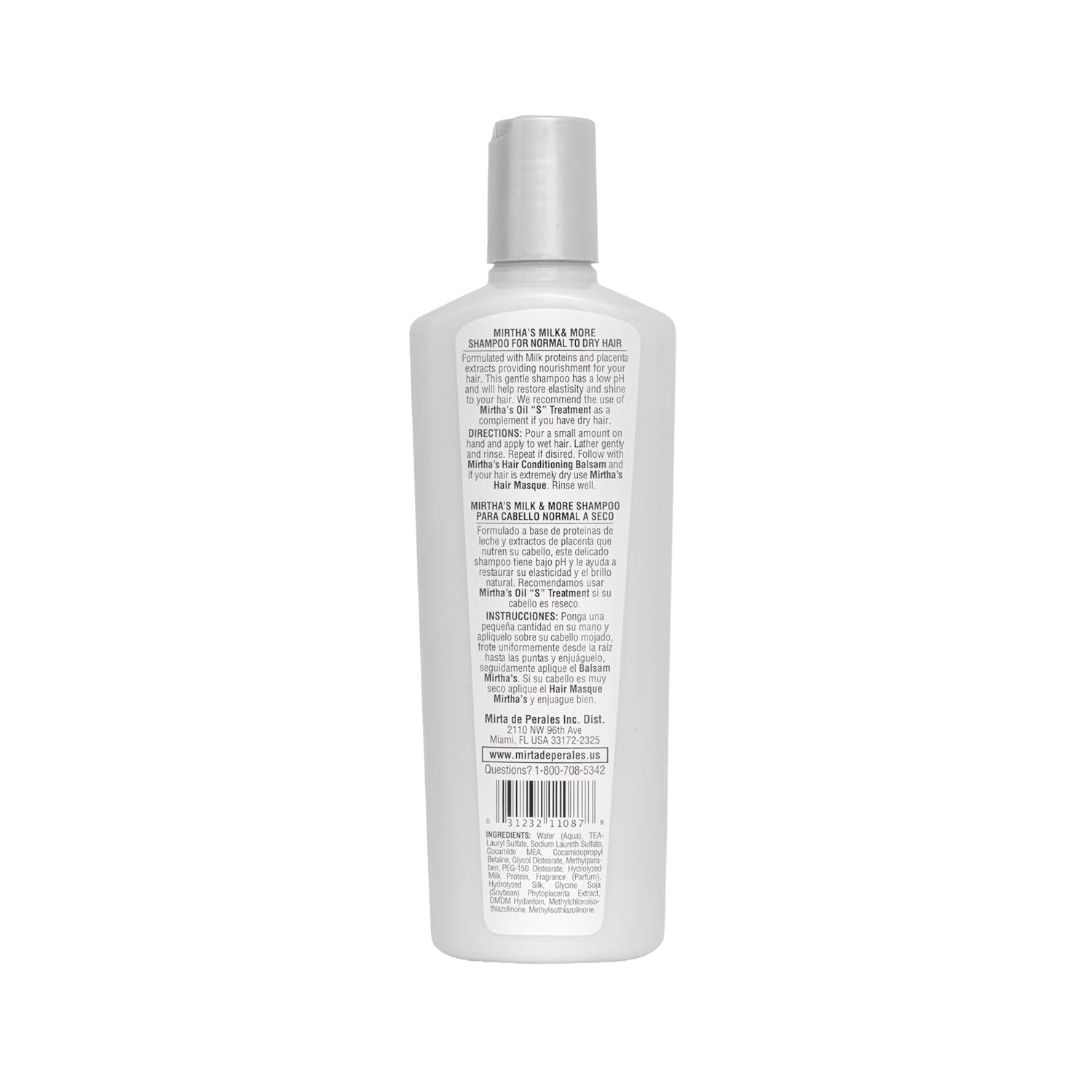 Mirta De Perales Milk Shampoo for Normal to Dry Hair | Gentle Protein-Rich Cleanser with Milk Protein, Silk Protein & Soy Extract | Restores Softness, Strength, Elasticity & Natural Shine - Image 3