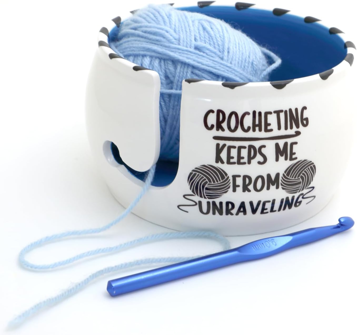 Crochet Keeps Me From Unraveling Yarn Bowl