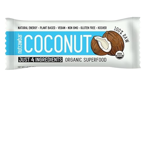 Nutrawbar Superalimento orgánico barra de frutas y nueces crudas coco 14 oz 12 unidades