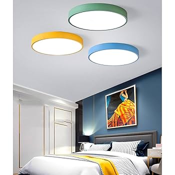 ⚜️ma-ro⚜️ JXINGZI Macaron Flush Mount Fixture 32W LED Ceiling Light