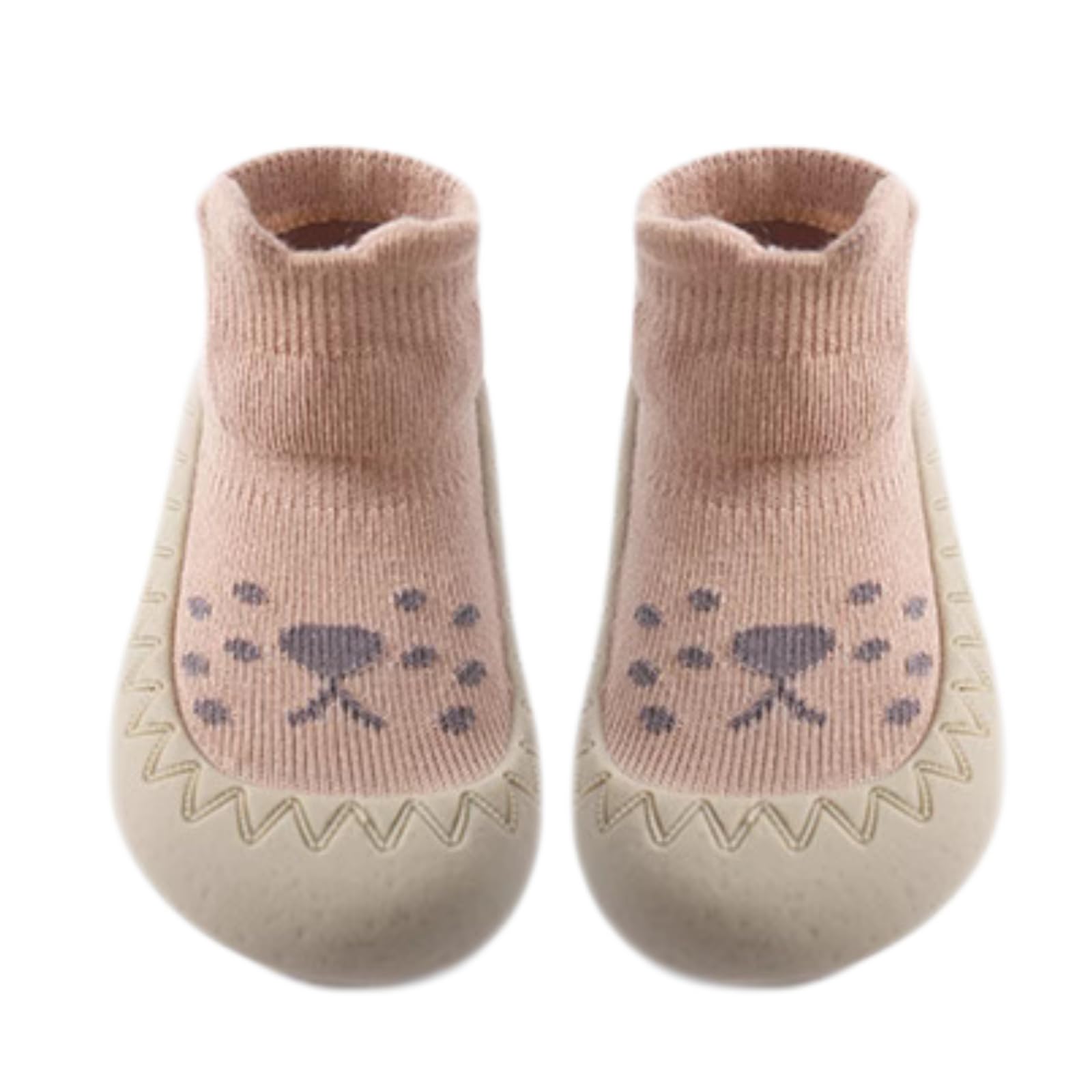 Soft Baby Boy & Girl Pre-Walker Shoes, Non-Slip Floor Shoe Socks for Infant Toddlers for Spring Autumn Winter (brown,0-6 months,Infant,US_Footwear_Size_System,Age Range,Medium,0 Months,Women,6 Months)