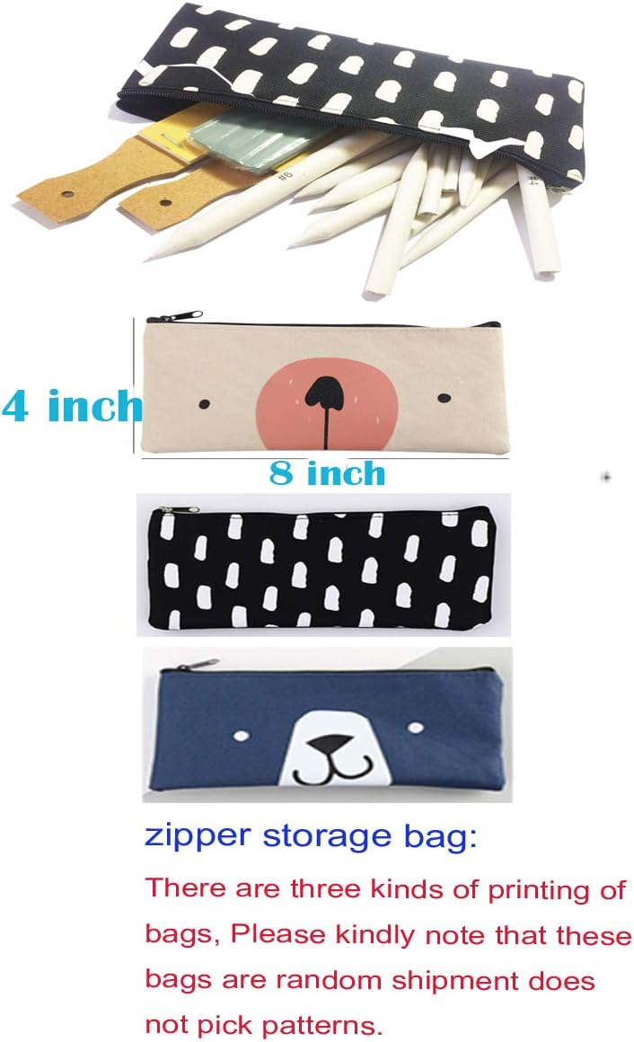 Blending Stump and Tortillon Set with 2 Pieces Sandpaper Pencil Sharpener 1 Eraser for Art Student Sketch Drawing kit School Opening Season Gift (14 pcs)