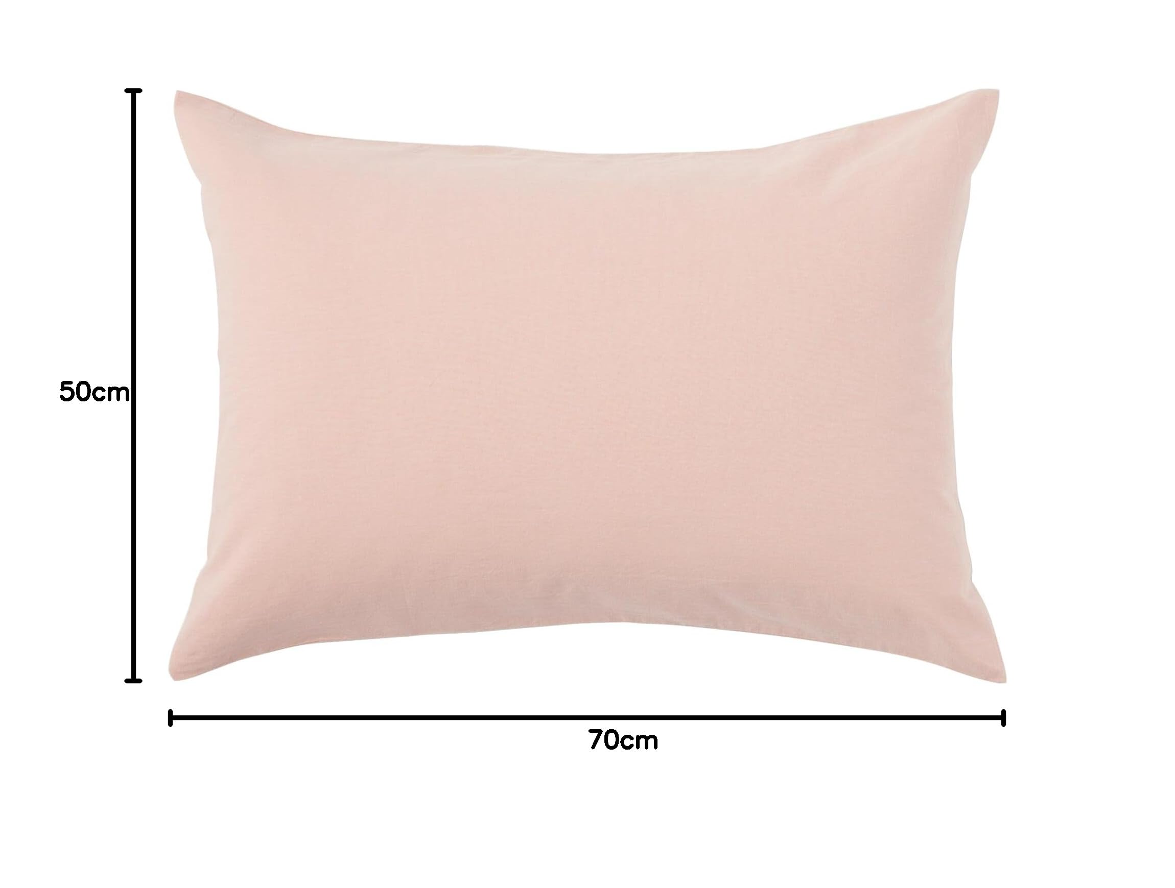 Amazon｜無印良品 洗いざらしまくらカバー50×70cm用 ピンク 84096037
