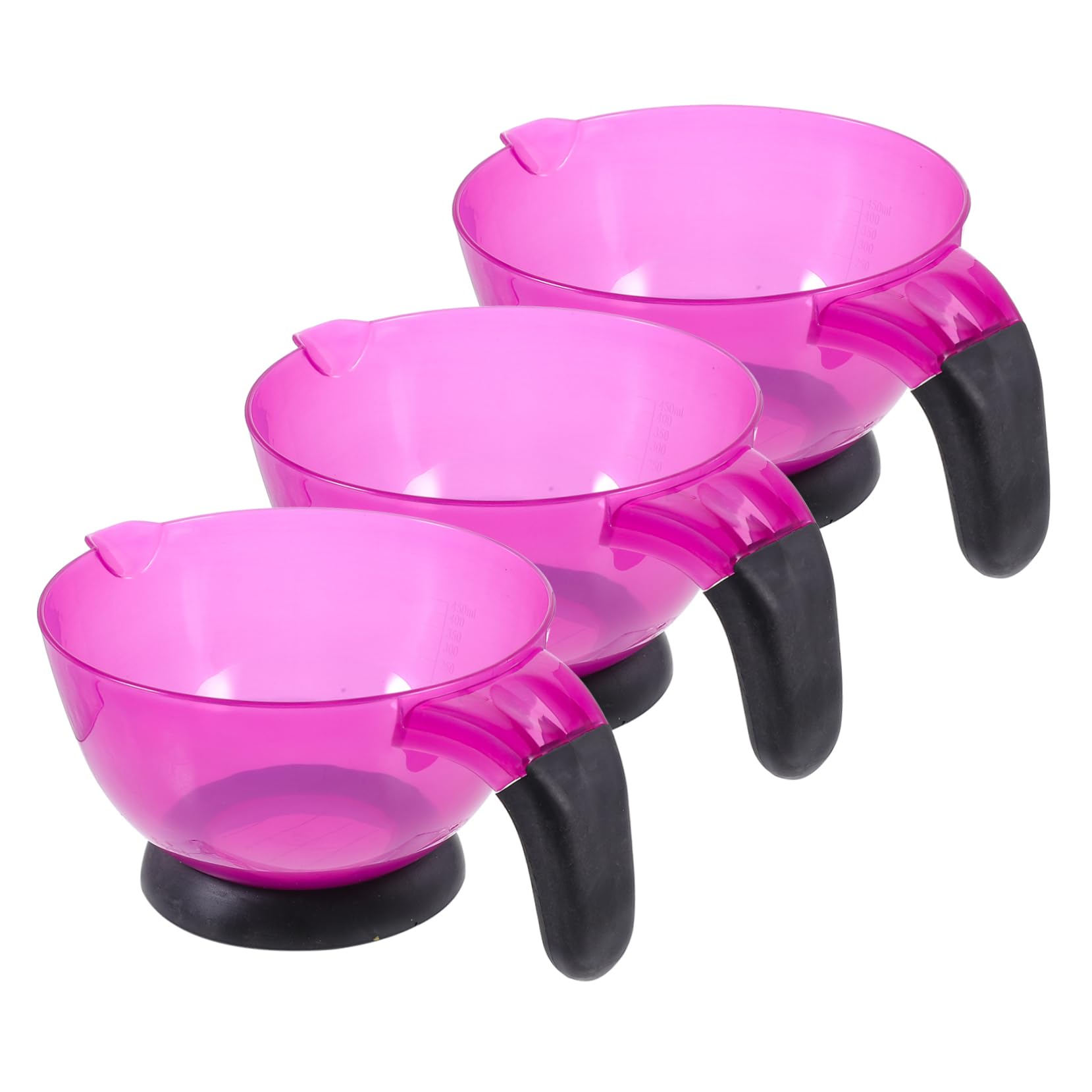 Housoutil 3pezzi Ciotola Per Silicone Con Manico Strumenti Per Colorazione Salone e Parrucchieri