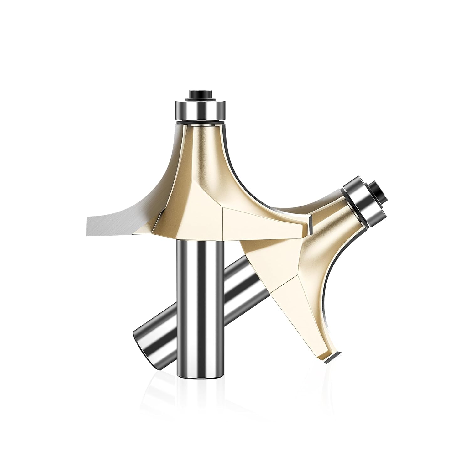 HUHAO Roundover Router Bit 1/2 Inch Shank, 15/16" Radius Round Over Router Bits, Router Bits Round Over for Edging Forming Rounding Woodworking Cutter
