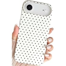 for iPhone 17 Air Case Cute Polka Dot Phone, Beautiful and Stylish, Soft and Slim TPU Shockproof Protective Case for Women Girls,White