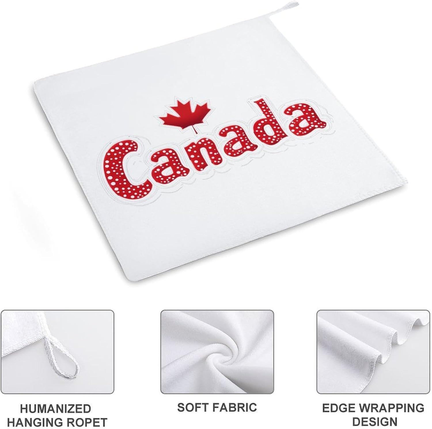 Canada Flag Towel Hand Towels Decorative Towel for Bathroom Kitchen Shower Gym 4PCS