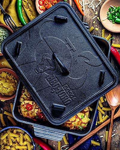BBQ-Toro Dutch Oven Brotbacktopf I Gusseisen Kochtopf Gusstopf I 5,5 Liter I preseasoned – bereits eingebrannt I Bräter mit Deckel I DOSQ4 Backtopf