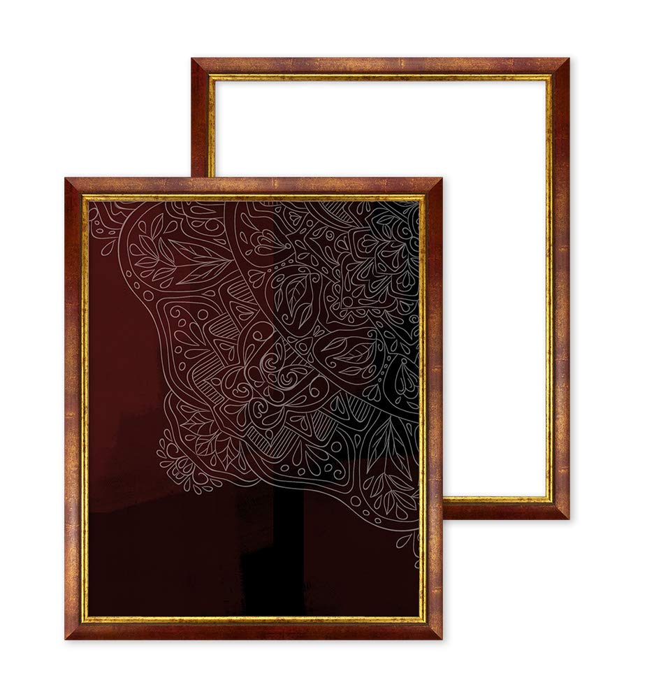 BIRAPA Palermo Ramka na zdjęcia, 61 x 91,5 cm, czerwono-złota – złota ramka na zdjęcia, ramka na zdjęcia antyk, ramka na zdjęcia w stylu vintage