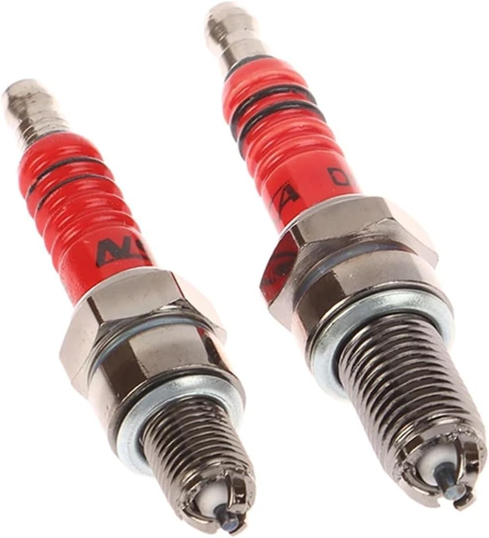 Racing 3 Electrode Spark Plug A7TC D8TC Compatible with GY6 50CC 110CC 125CC 150CC Scooter Dirt Bike Go Kart Motorcycle Accessories(2pcs)