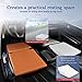 XOTORQ Foldable Car Mattress for Mitsubishi Galant RVR Delica Space Wagon Triton, Portable Foam Sleeping Pad with Breathable Design, Easy Storage, for Front and Back Seat,C Brown