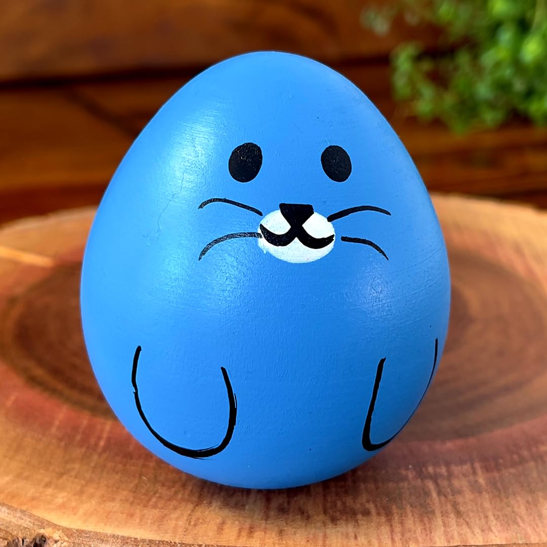 Brainytots Balancing Wobbler | Rolly Polly Toy | Makes Tummy Time Fun | Builds Core Strength | Teaches Cause and Effect | Non-Toxic Colors | Wobbling Toy for Babies | Blue