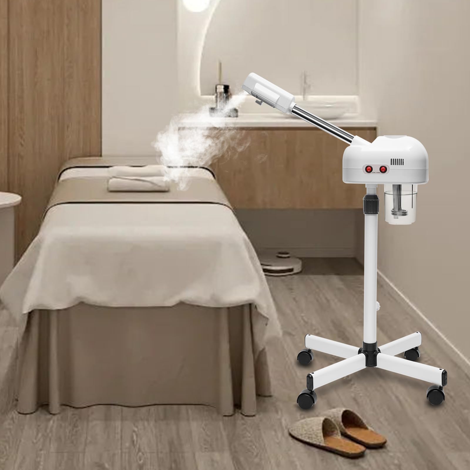 Pionowy parownik do twarzy, 800 W, do studia kosmetycznego, sauna do twarzy, nawilżające urządzenie kosmetyczne do użytku w domu, salonie i spa