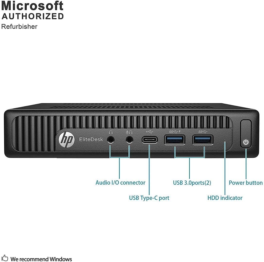 HP EliteDesk 800 G5 Mini PC De Bureau Intel I5-9400T Ram 16 Go SSD 480