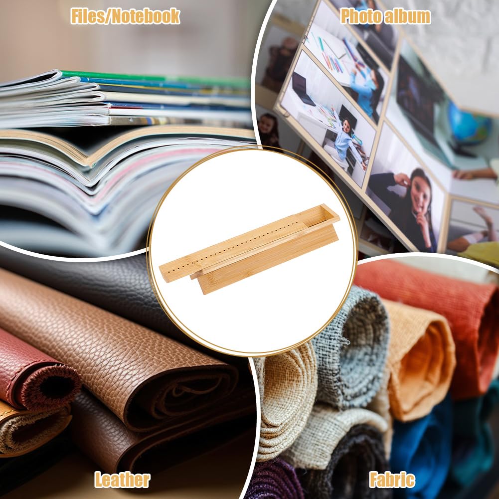 WEBEEDY 26 Stück Bambus Buchbindewiege Mit Buchbindematerial Für DIY Buchhandwerk Signaturlochwerkzeuge Set Mit Ahle Knochenordner Die Wiege Faden Und Mehr