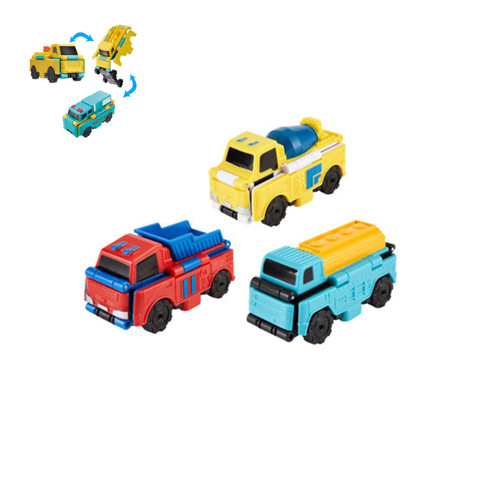 JJJ Reverse Car Toy Set, 3pcs Car Toy Play Set, Transforming Toy car, Birthday Party Gifts Toys (A)