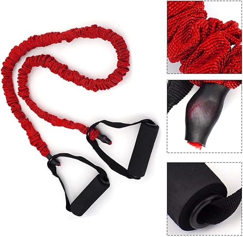 Miniatura 5 de Cuerda de tracción ranurada, bandas de resistencia para fitness, antirotura, cinturón elástico para interiores, yoga, entrenamiento de potencia,