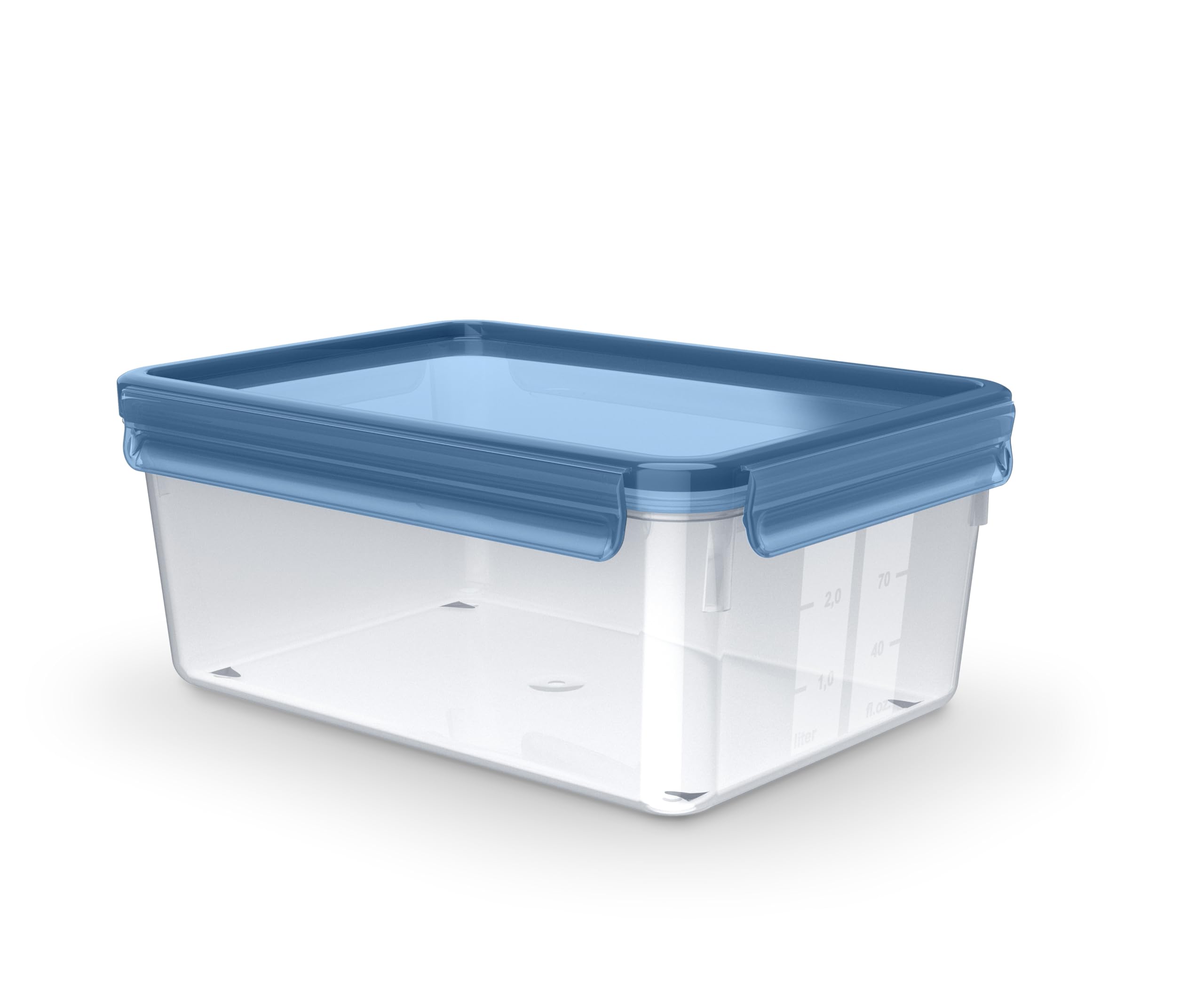 Emsa Clip & Close Eco Frischhaltedose, 3,7 L, Öko-Design, auslaufsicher, hygienisch, mikrowellen-/gefrier-/spülmaschinengeeignet, BPA-frei, Blau, N1171600