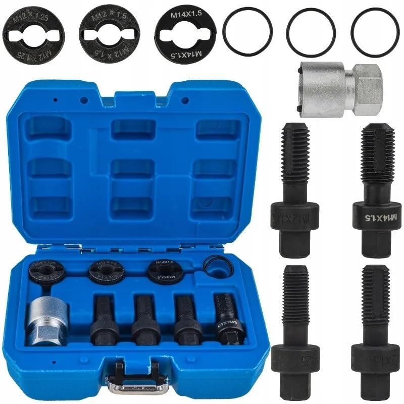Kit de réparation filetage roue M12 M14 d'outils automobile pour taraudage 8 pièces