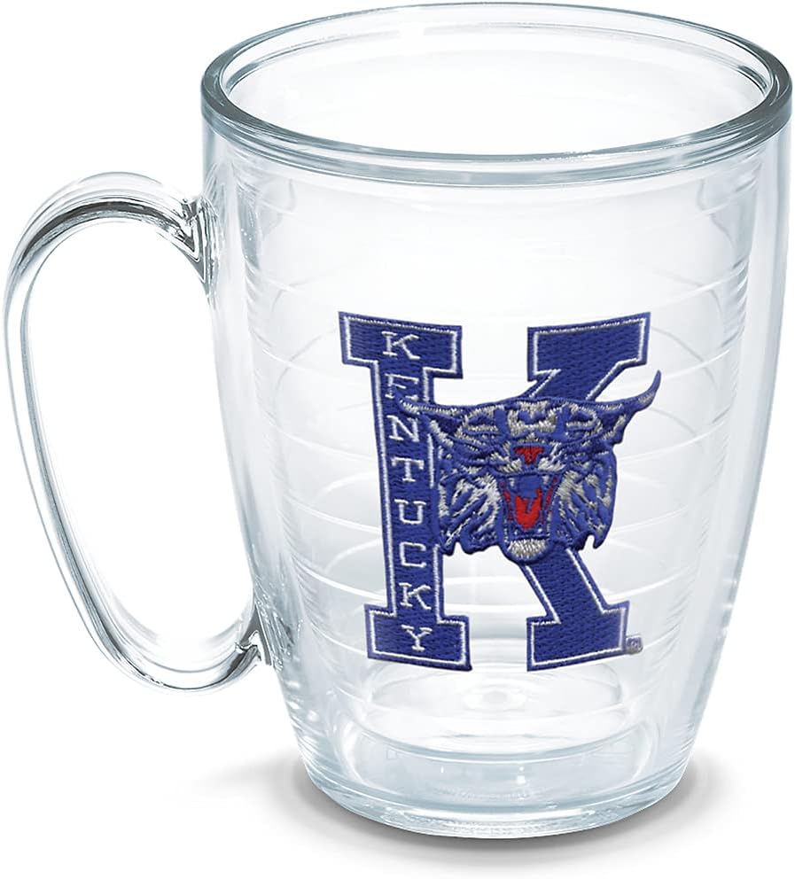 Tervis Made in USA Double Walled University of Kentucky UK Wildcats Insulated Tumbler Cup Keeps Drinks Cold & Hot, 16oz 4pk, Vault