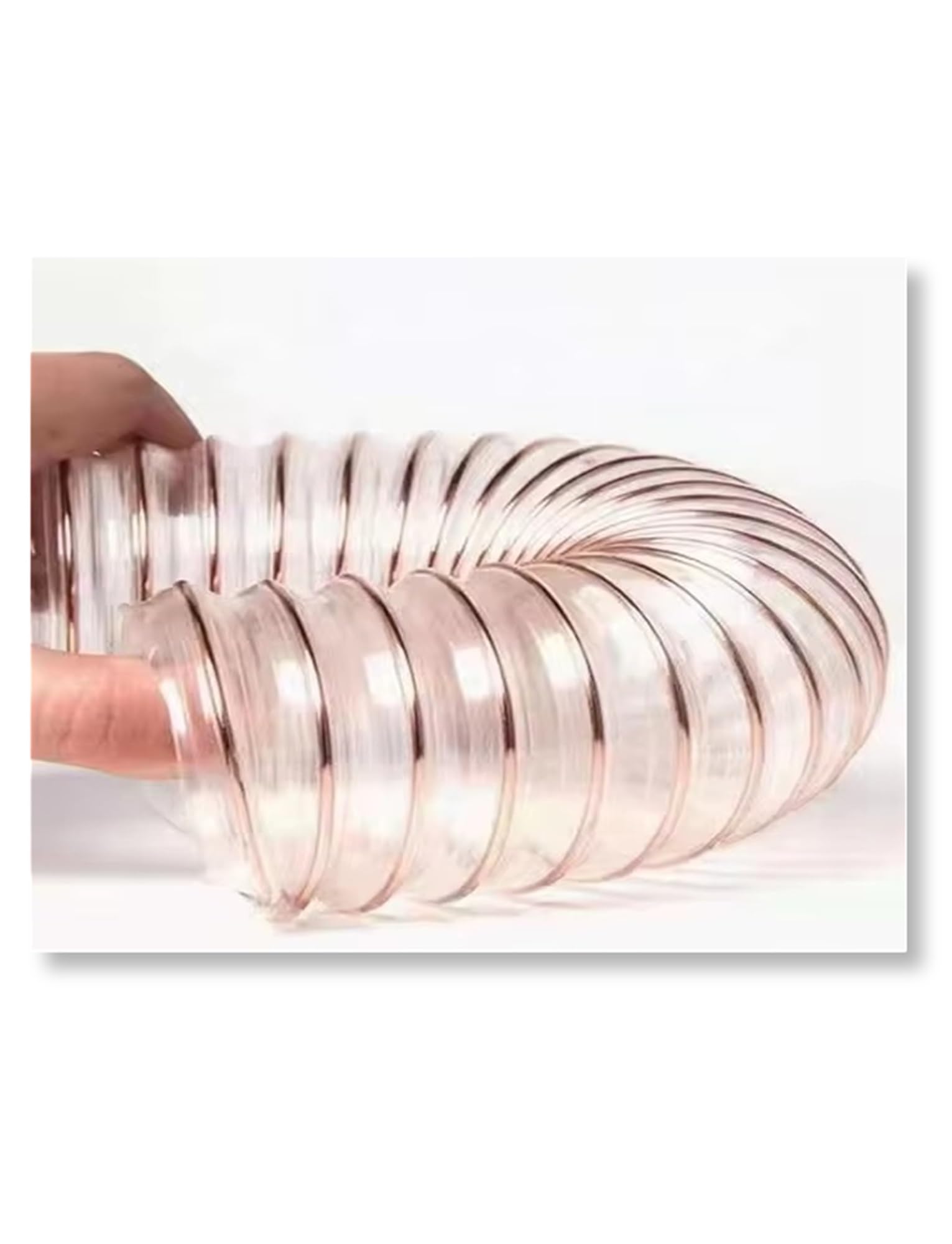 Manguera flexible de PU para conductos, Manguera flexible de poliuretano transparente, diámetro interior de 20 a 600 mm (39 pulgadas)(75mm/0.93mm)