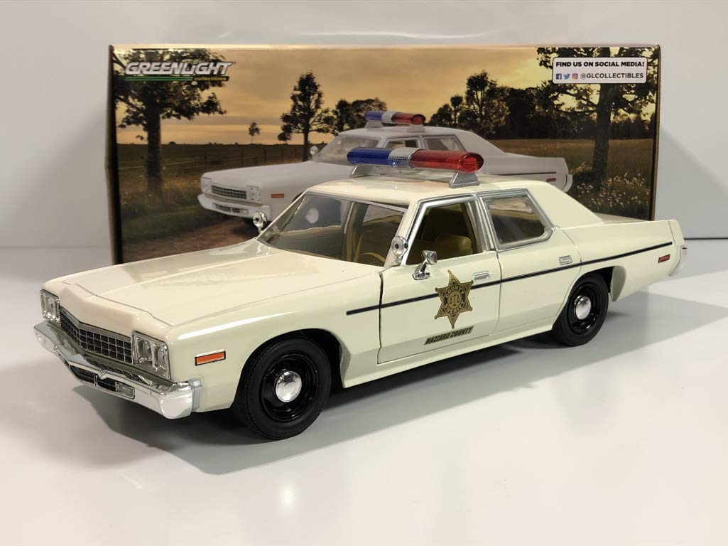 1975 Dodge Monaco Cream Hazzard County Sheriff 1/24 Diecast Model Car by Greenlight 84094