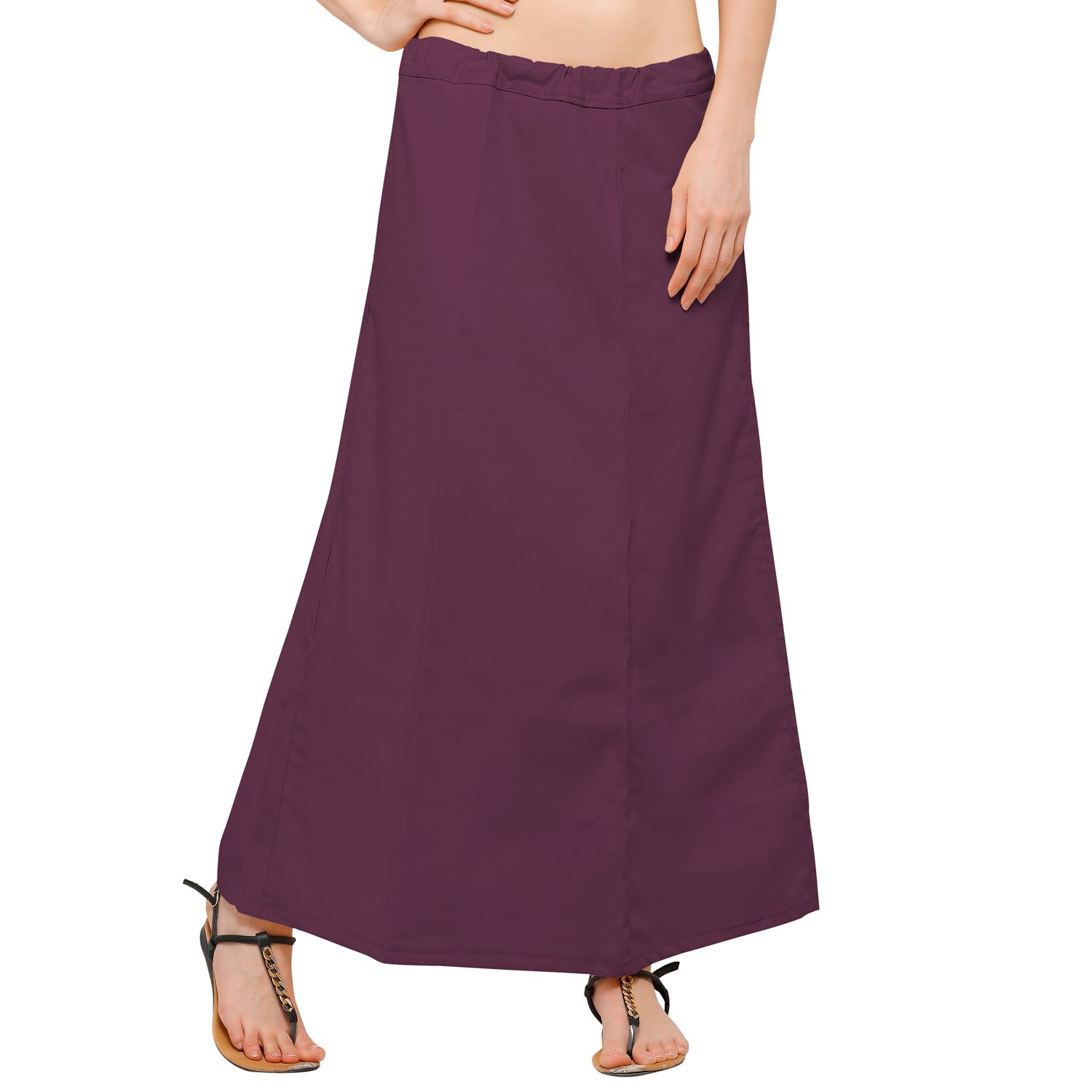 Ziya Maroon Pure Cotton Petticoat