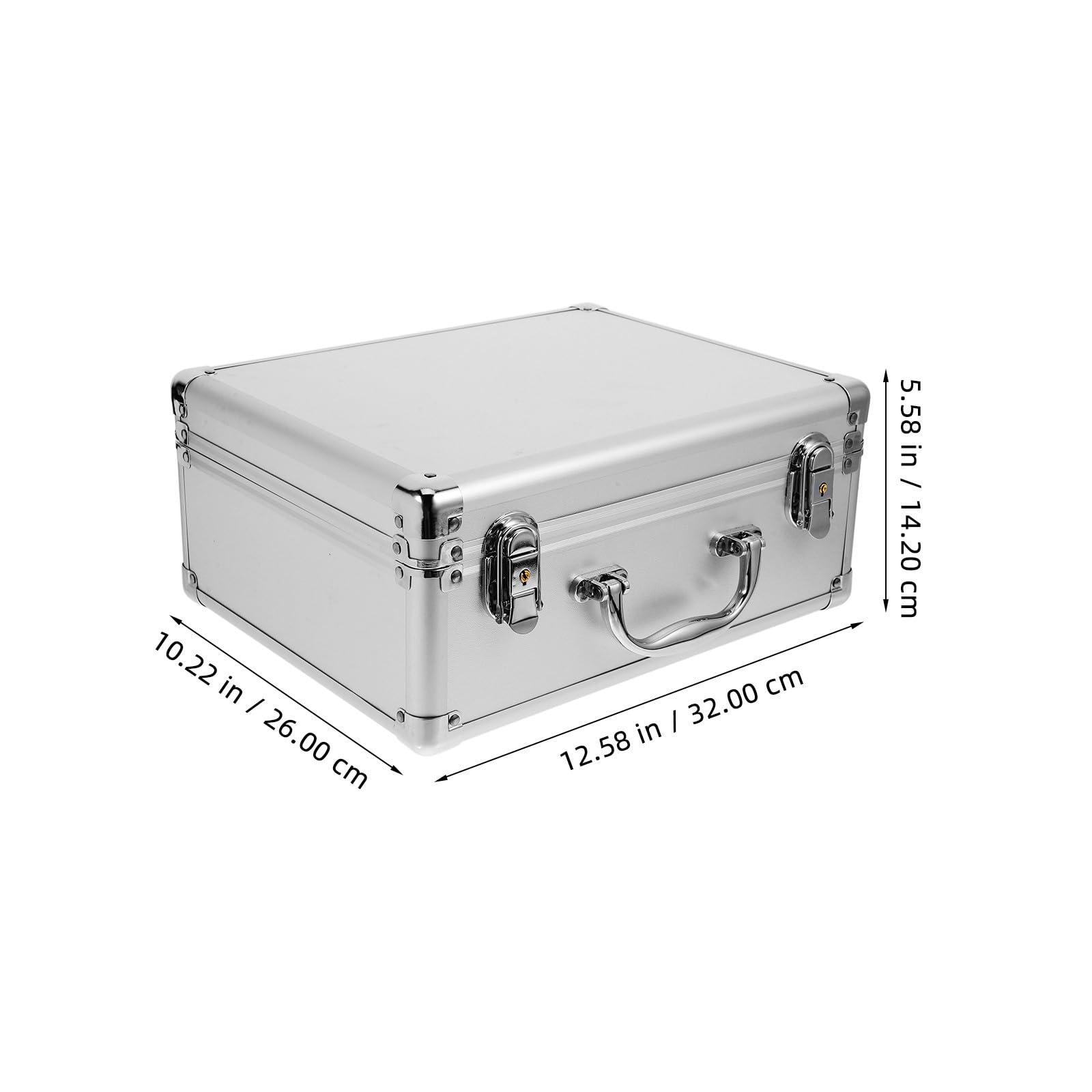 Healeved Valise en Métal, Coffret à Outils Portable en Alliage D'aluminium, Argenté, à Code, Rigide et Protecteur, pour Camping et Randonnée