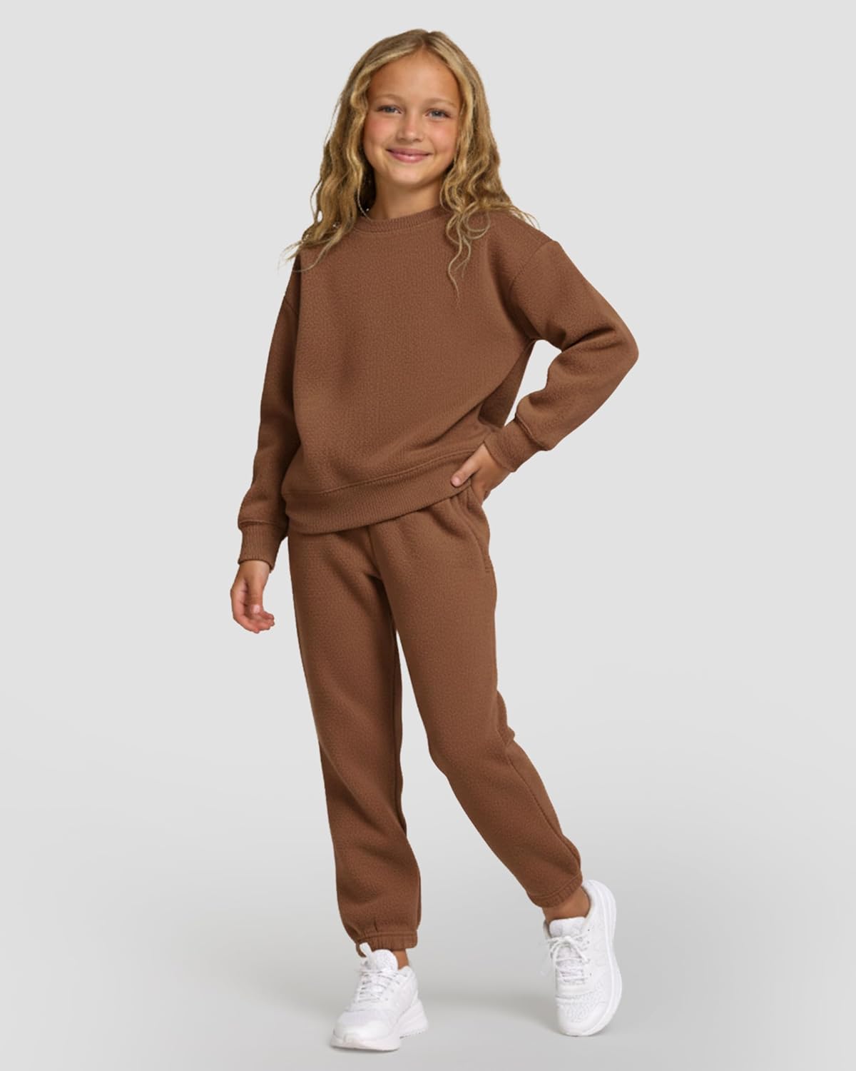 PURE CHAMP Girls Sweatpants 3 Pack Fleece Athletic Joggers, Teen Sweat Pants with Zipper Pockets and Drawstring Size 4-16