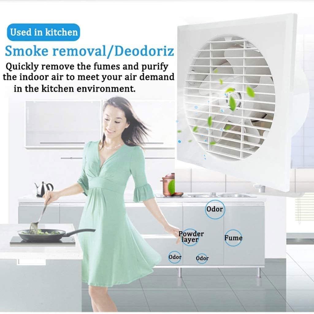 6 inch Exhaust Fan Home Bathroom Toilet Kitchen Low Noise Ventilator Wall Mounted Extractor Pipe Exhaust Fan