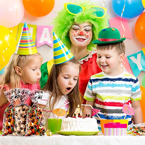 100 Pieces Pet Paw Print Cone Cellophane Bags Heat Sealable Candy Bags Dog Paw Gift Bags Cat Treat Bags with 100 Pieces… - Image 8