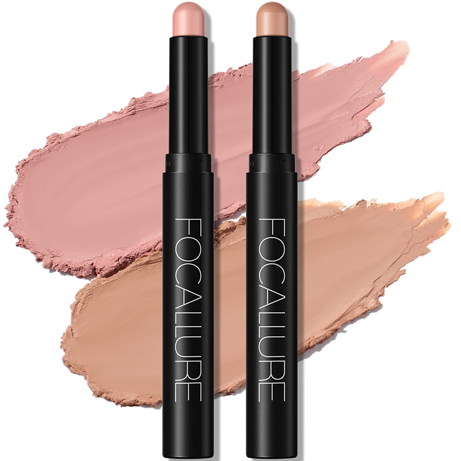 2 Pcs Sombra de Ojos Stick Sets,Lápiz de Sombra de Ojos, Sombra de Ojos Altamente Pigmentada en crema,cosmética de ojos ahumados con brillo hermético (Mocha Pink （1316）)