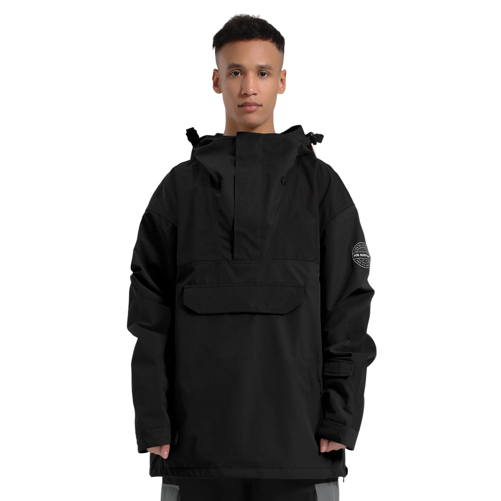 GSOU SNOW Men's & Women's Baggy Ski Jacket | Waterproof Insulated Snowboard Hoodie | Loose Fit Winter Sports Coat