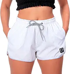 Short Feminino Academia Tactel Básico com Bolsos Laterais Uso Casual ou Treino Soltinho Secagem Rápida